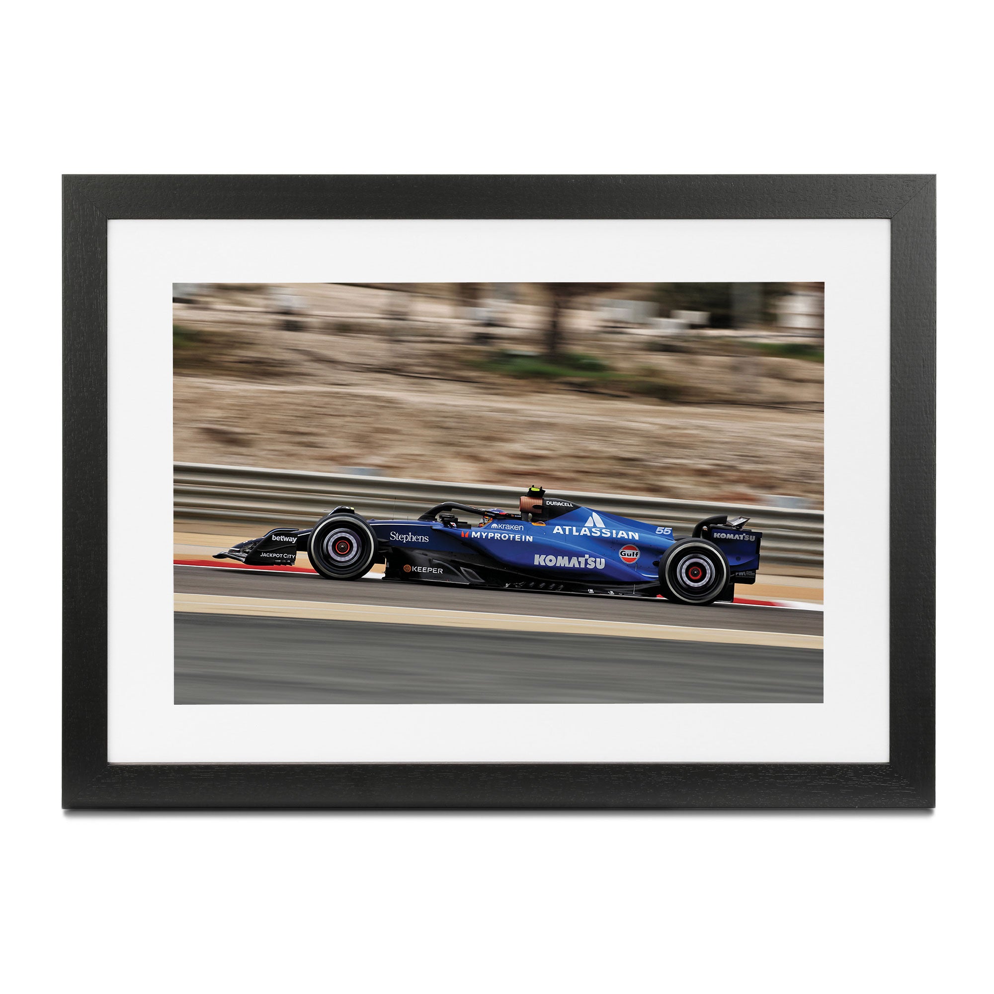 Carlos Sainz 2025 Atlassian Williams Racing Print - Pre-Season Testing