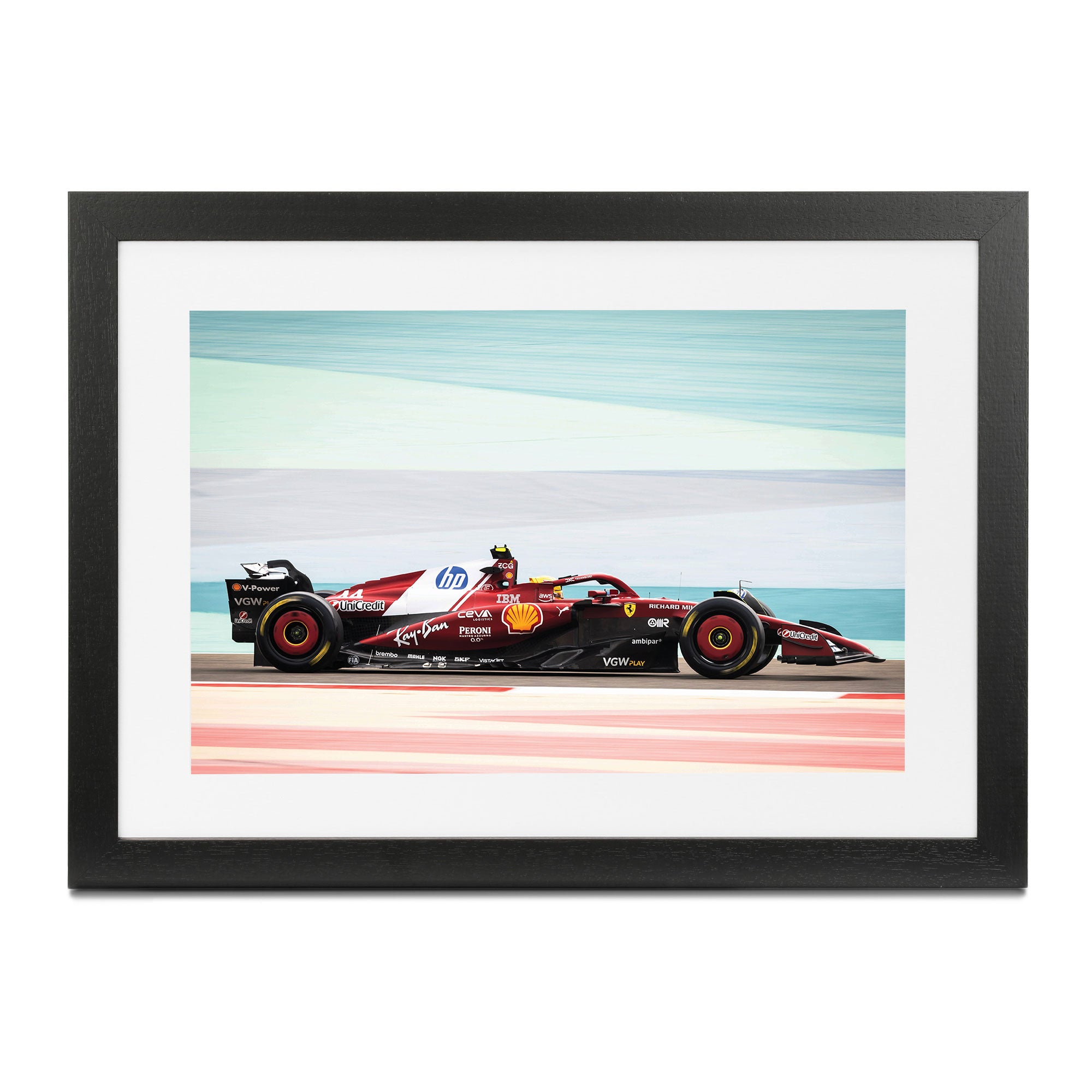 Lewis Hamilton 2025 Scuderia Ferrari Print - Pre-Season Testing