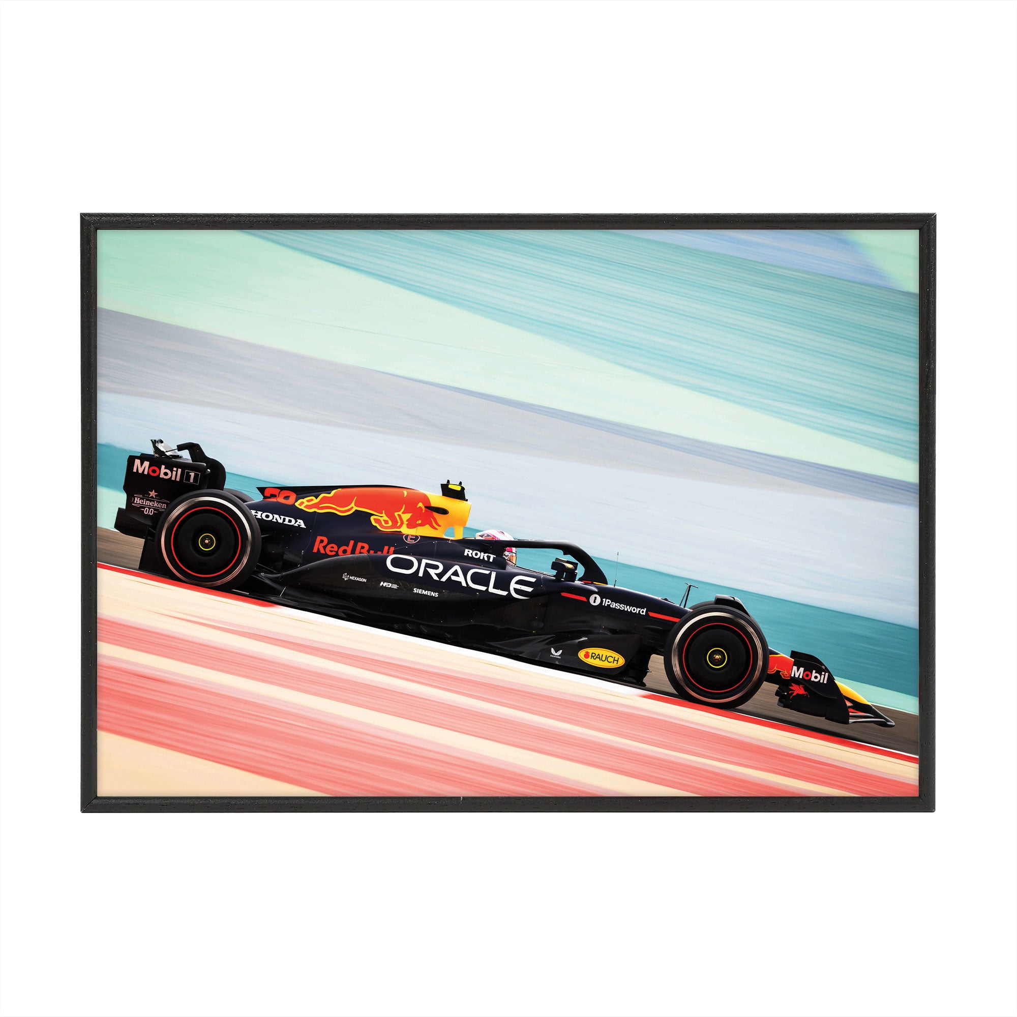 Liam Lawson 2025 Oracle Red Bull Racing Box Frame Print - Pre-Season Testing