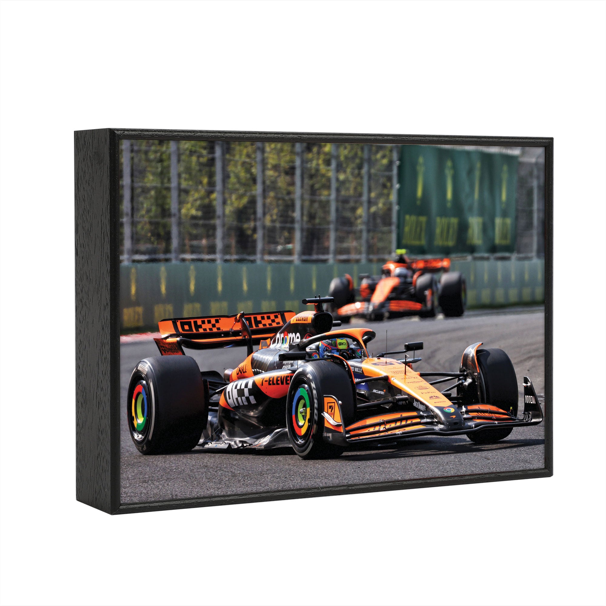 Lando Norris & Oscar Piastri 2024 McLaren F1 Team Box Frame Print - 'One-Two' - Hungarian GP