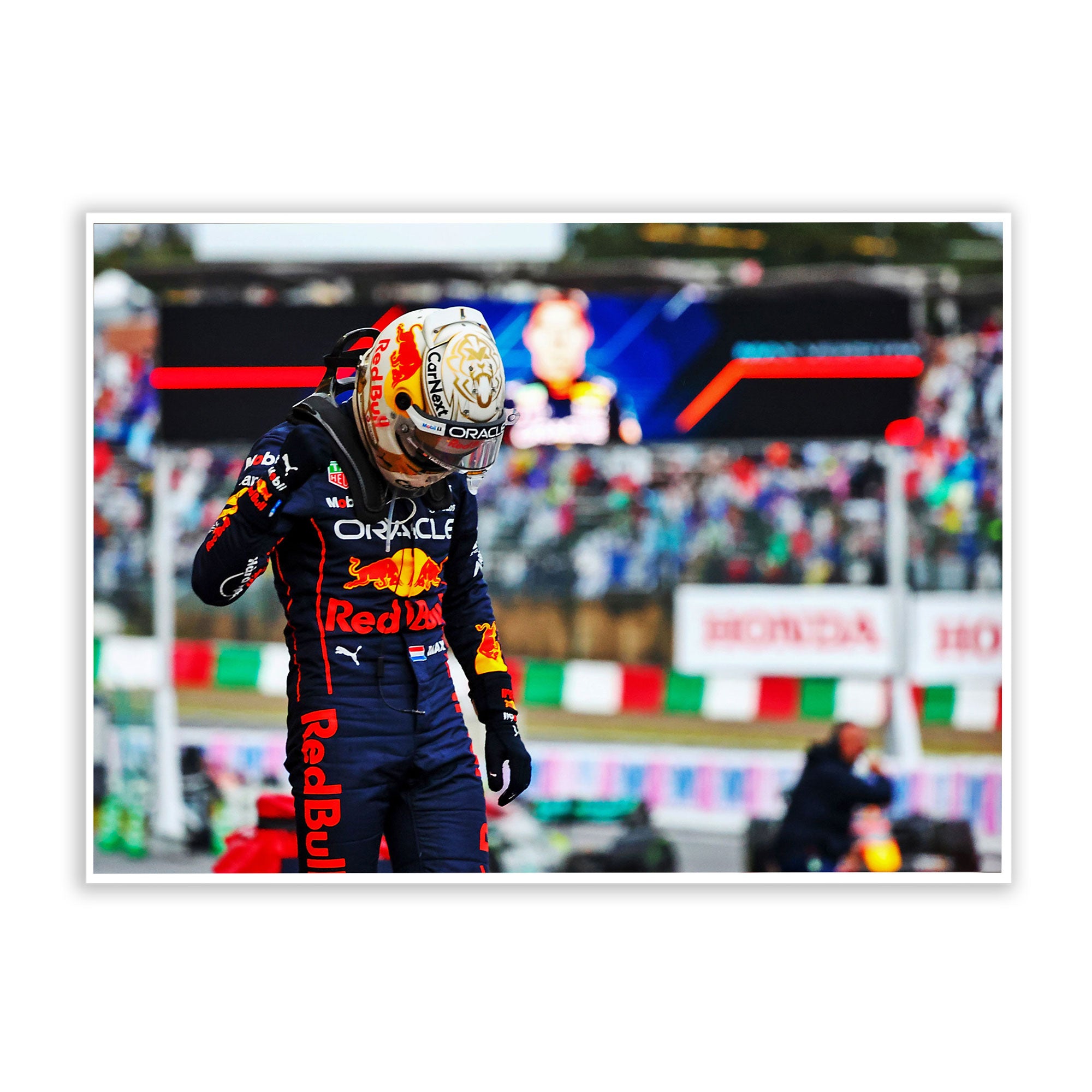 Max Verstappen 2022 'World Champion Parc Ferme' Print - Japan GP