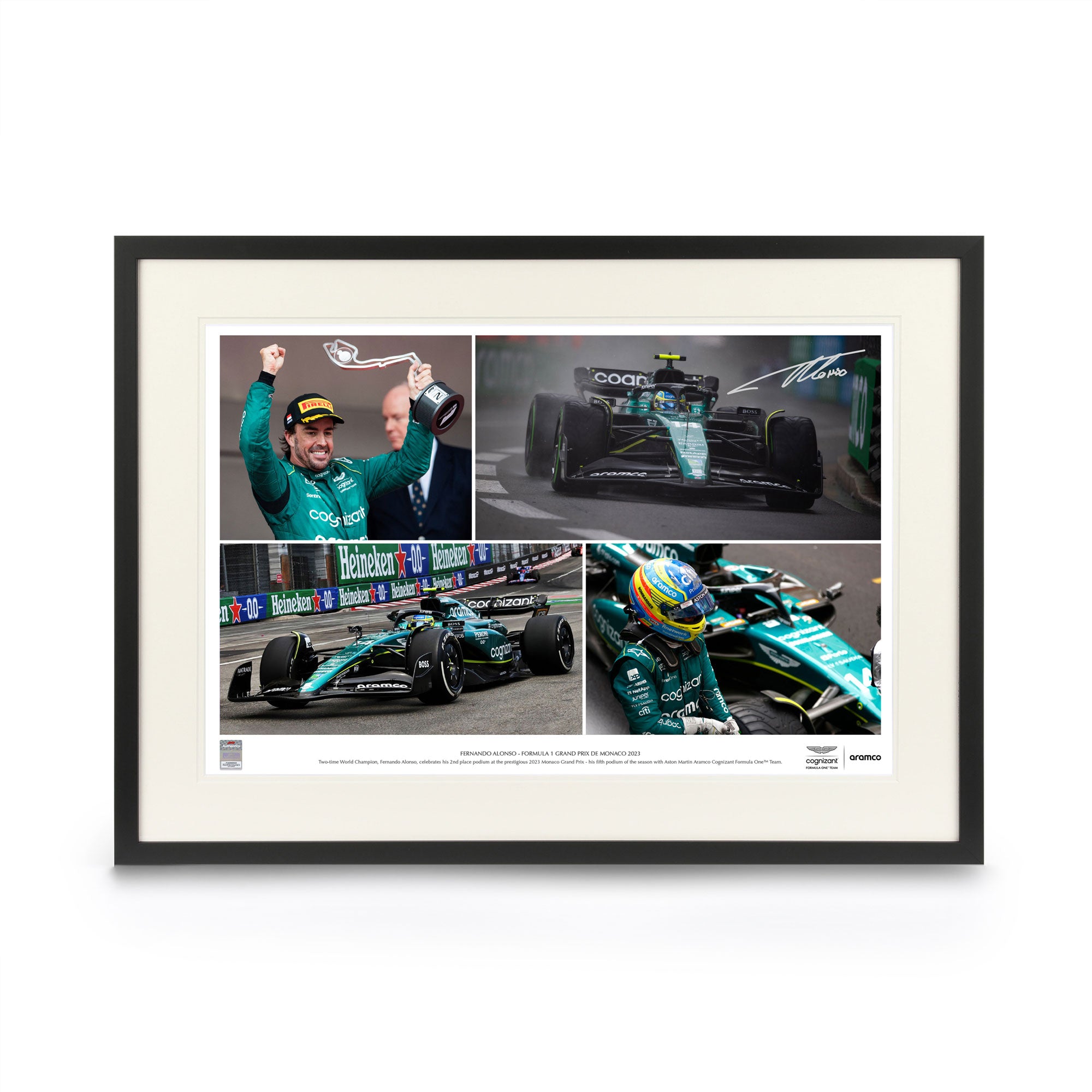 Fernando Alonso 2023 Signed Photo Collage – Monte Carlo