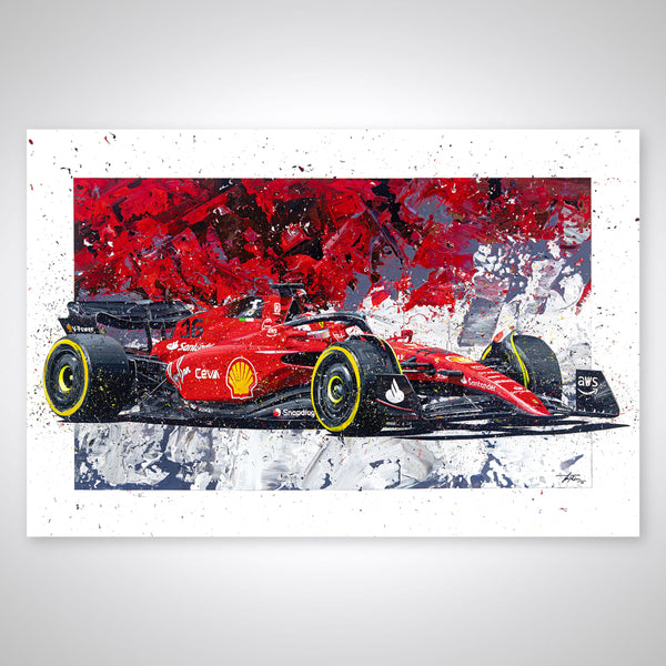 Portrait painting of Charles Leclerc Ferrari F1 driver Painting by