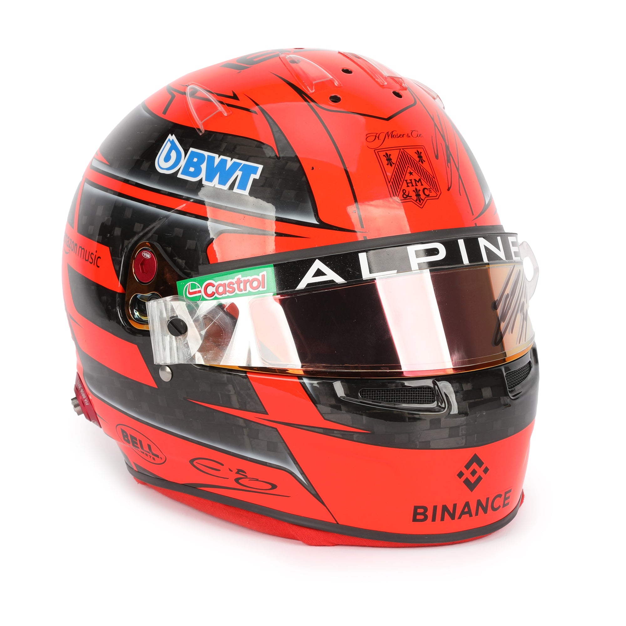 Esteban Ocon 2024 Signed Standard Alpine F1 Team Race Used Helmet - Mexico GP