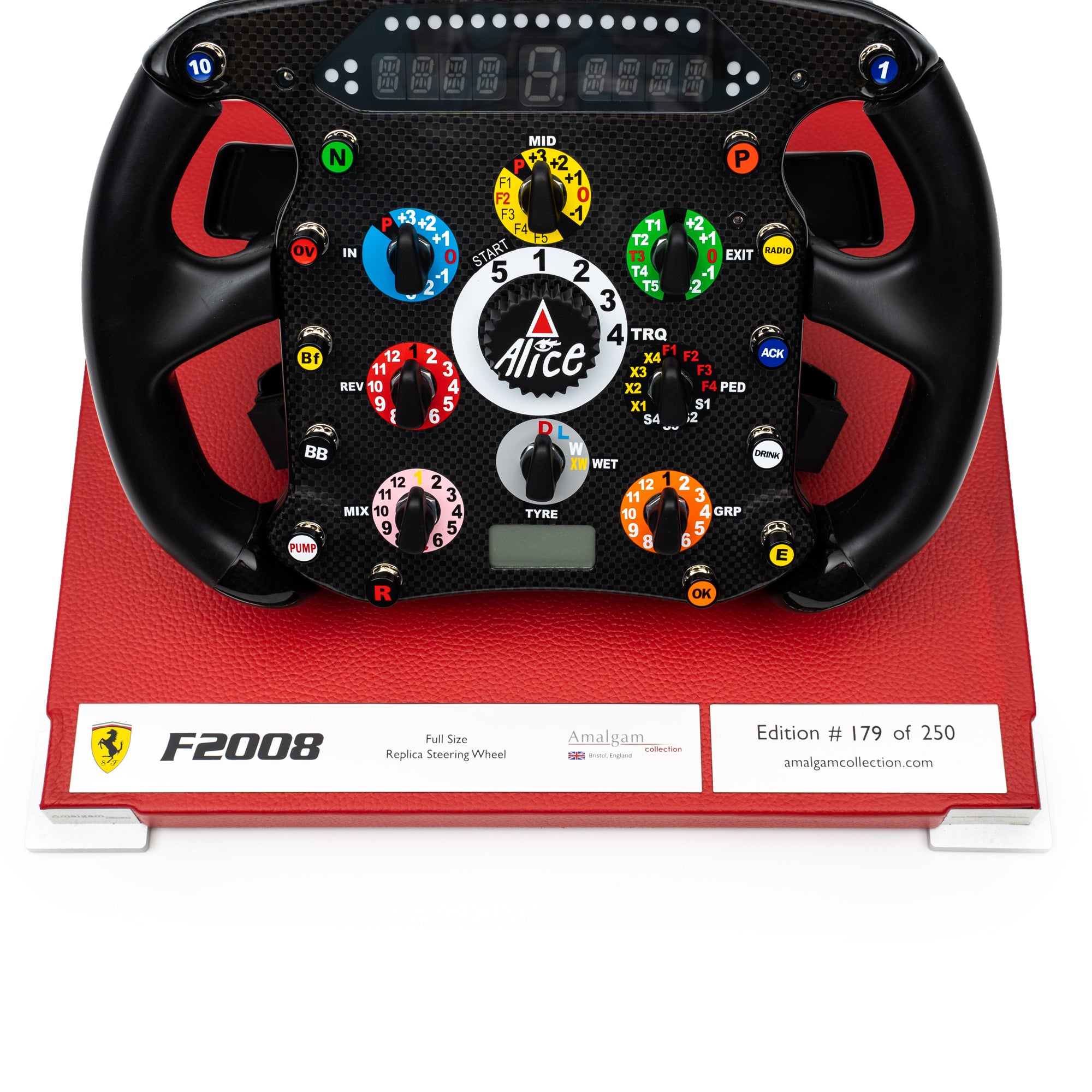 Ferrari F2008 (2008) 1:1 Scale Model Steering Wheel – Amalgam Collection