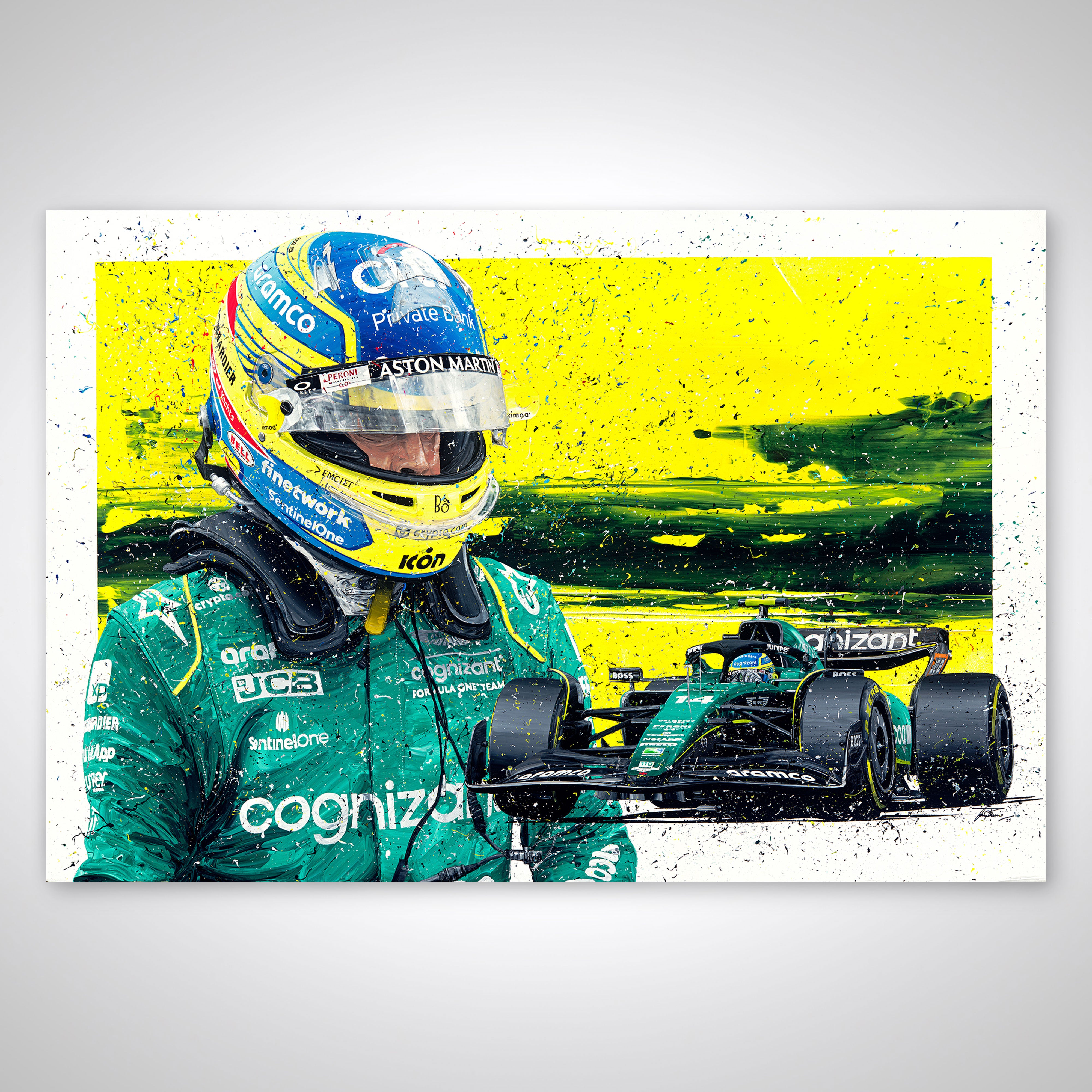 Fernando Alonso 2023 Poster - Aston Martin F1