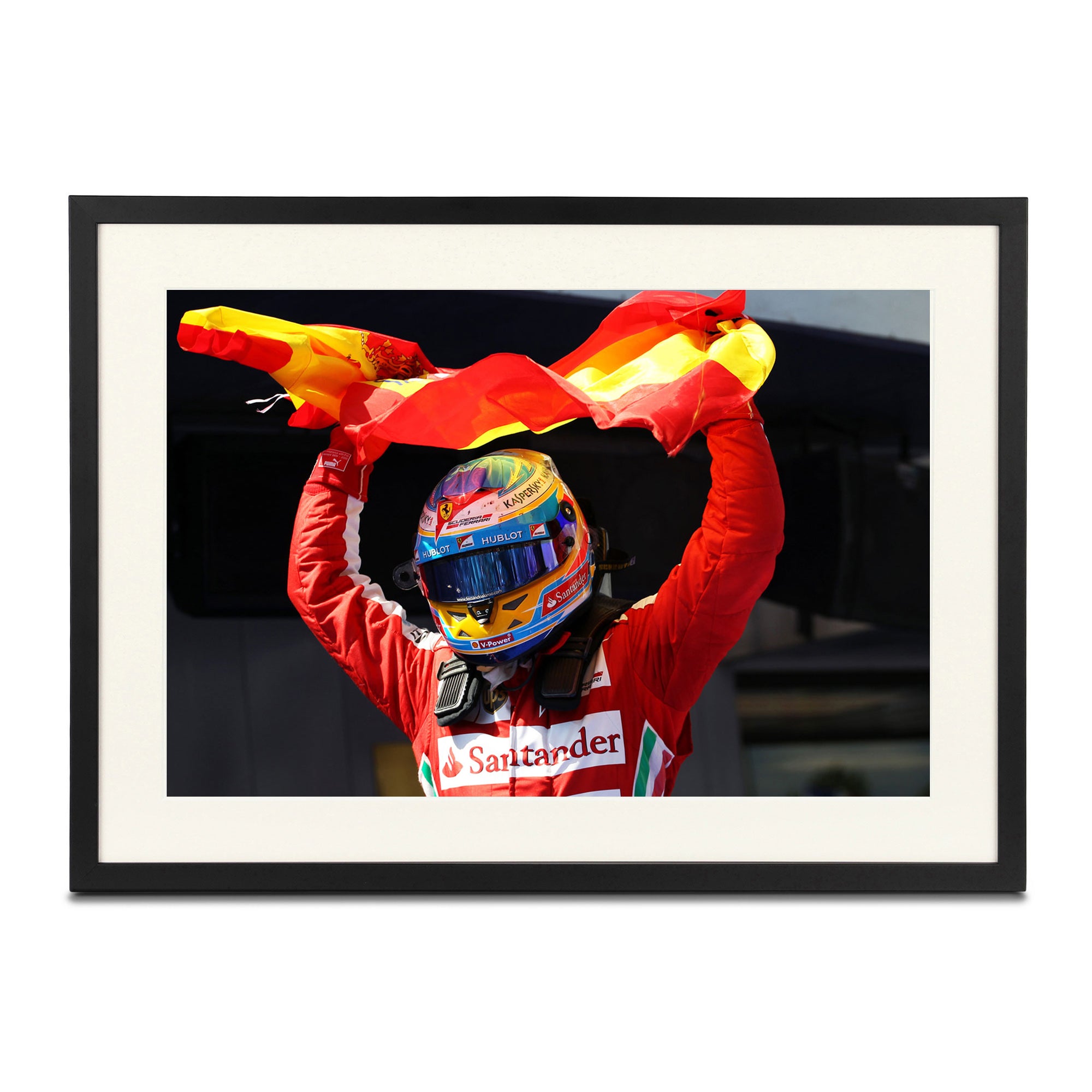 Fernando Alonso 2013 'First Home Win' Print - Spanish GP