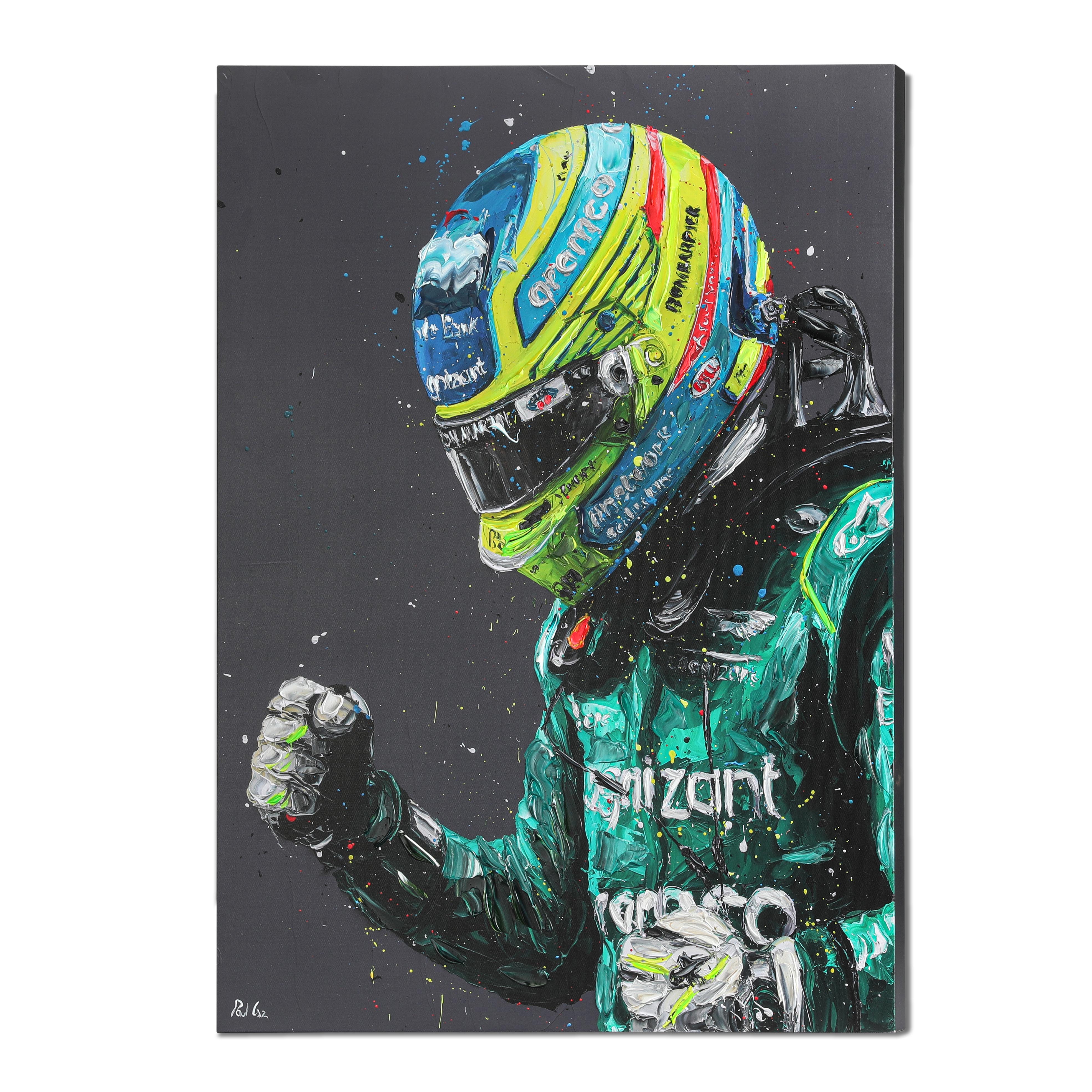 Fernando Alonso Hand Embellished Canvas – Paul Oz