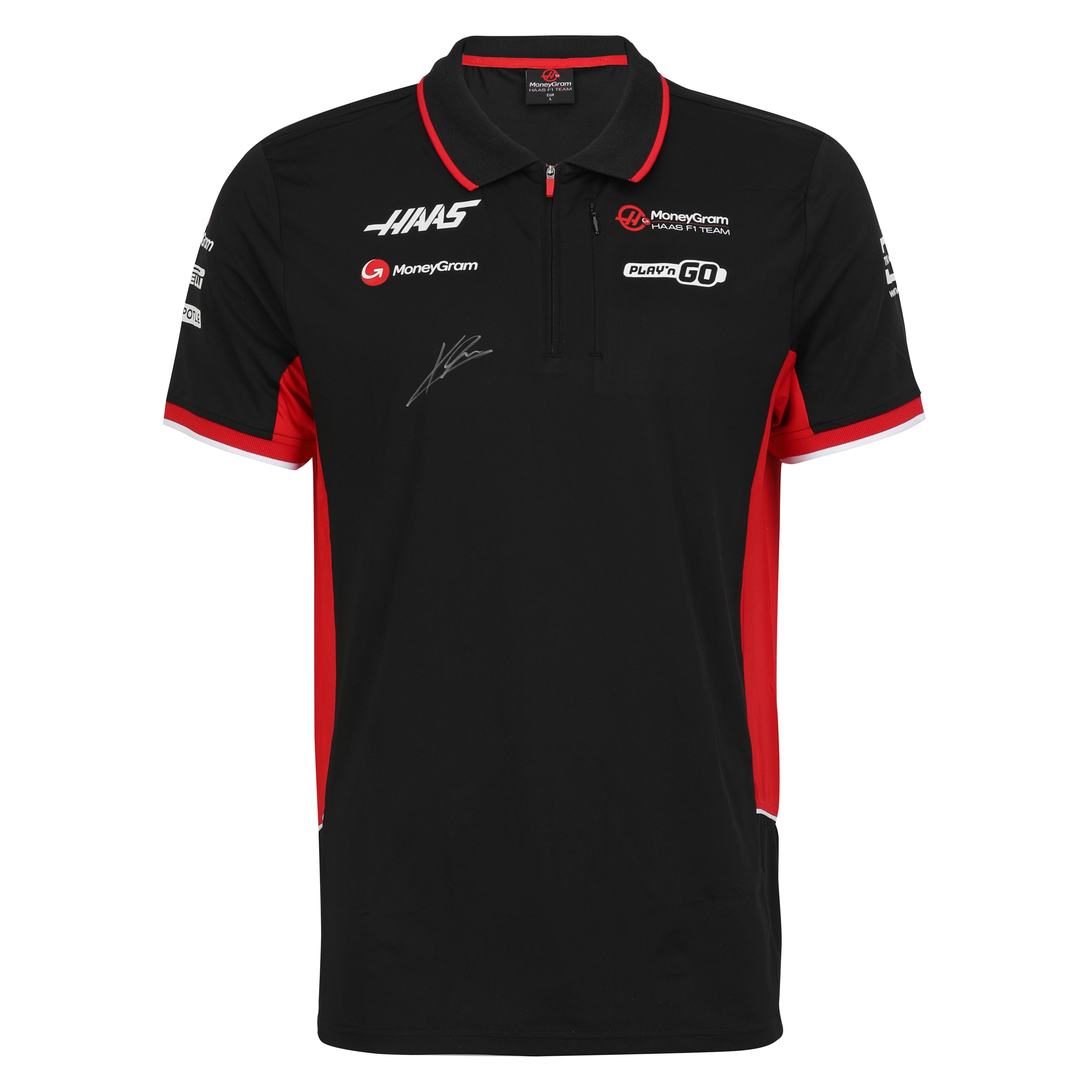 Kevin Magnussen 2024 Signed MoneyGram Haas F1 Team Polo Shirt
