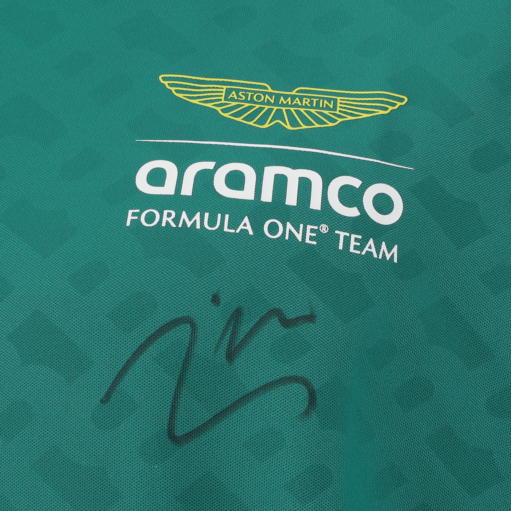 Lance Stroll Signed Aston Martin Aramco F1 Team T-Shirt