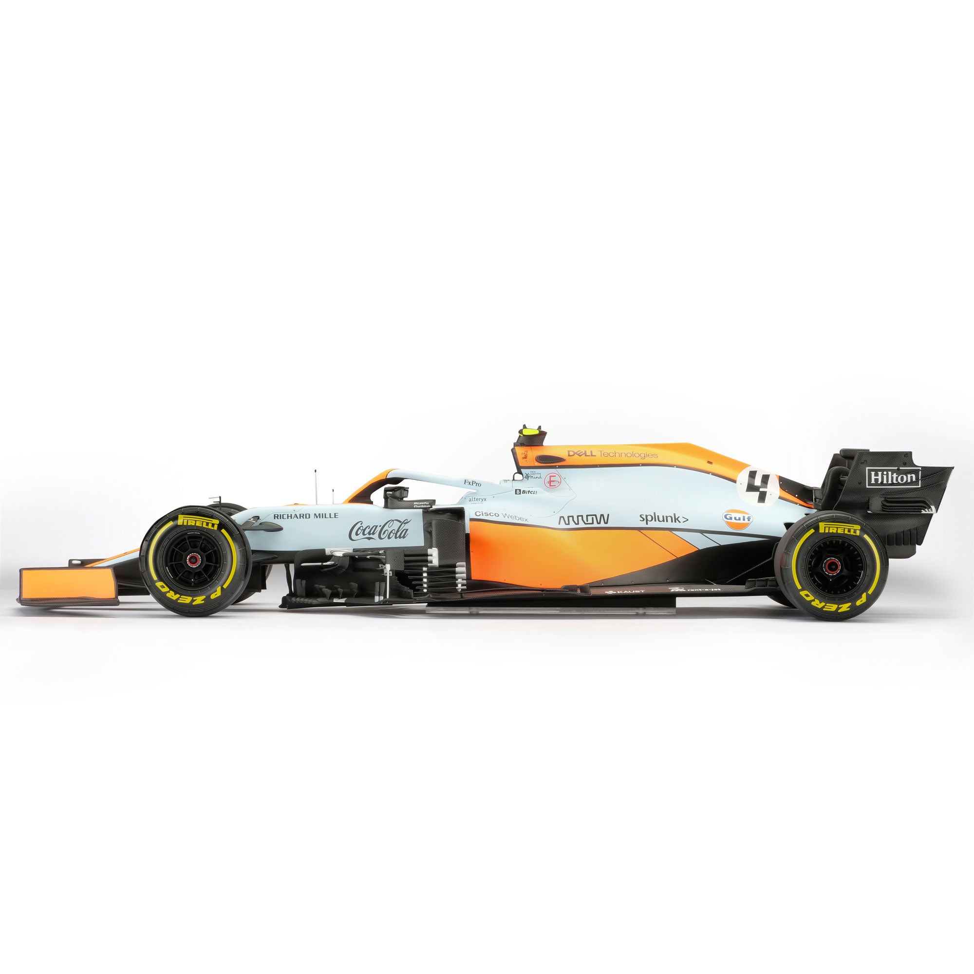 Lando Norris 2021 McLaren F1 Team MCL35M ‘Gulf’ 1:8 Scale Model – Monte Carlo