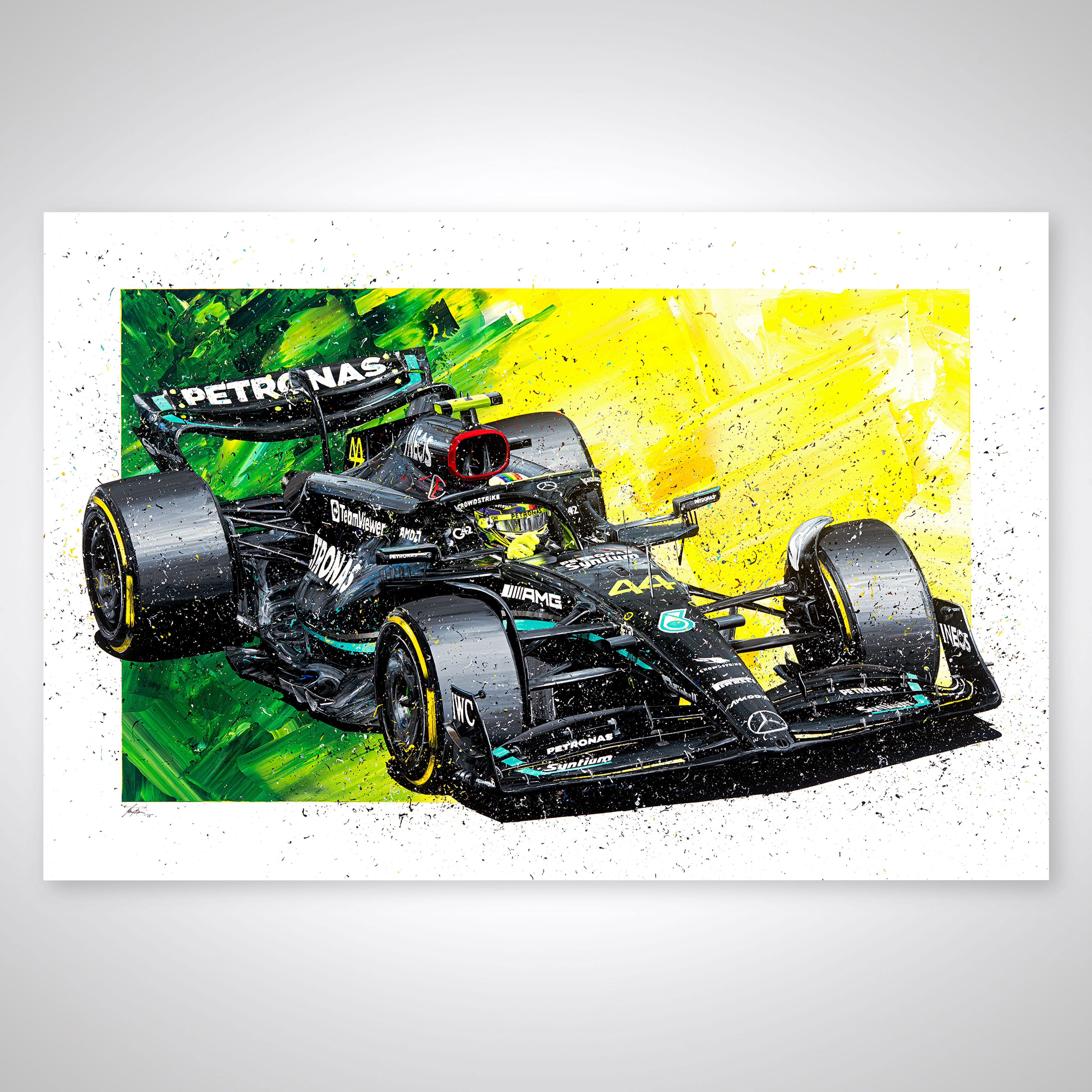 Lewis Hamilton Signed Photo Print Poster Formula One Mercedes Memorabilia