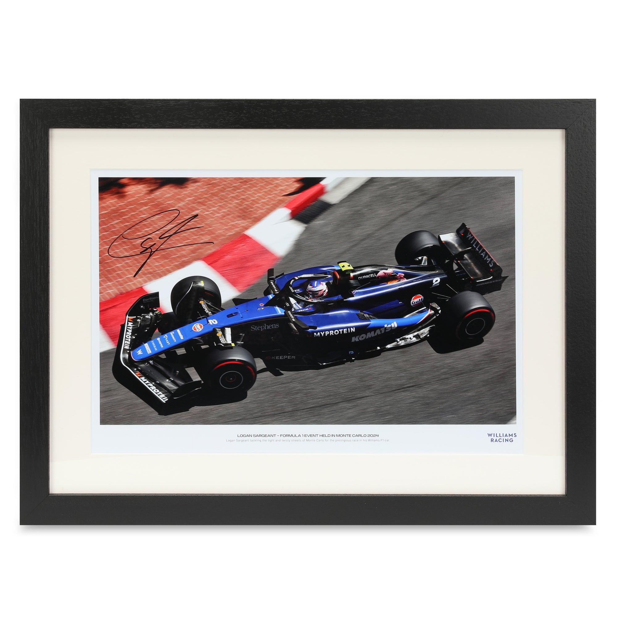 Logan Sargeant 2024 Signed Photo - Monte Carlo GP