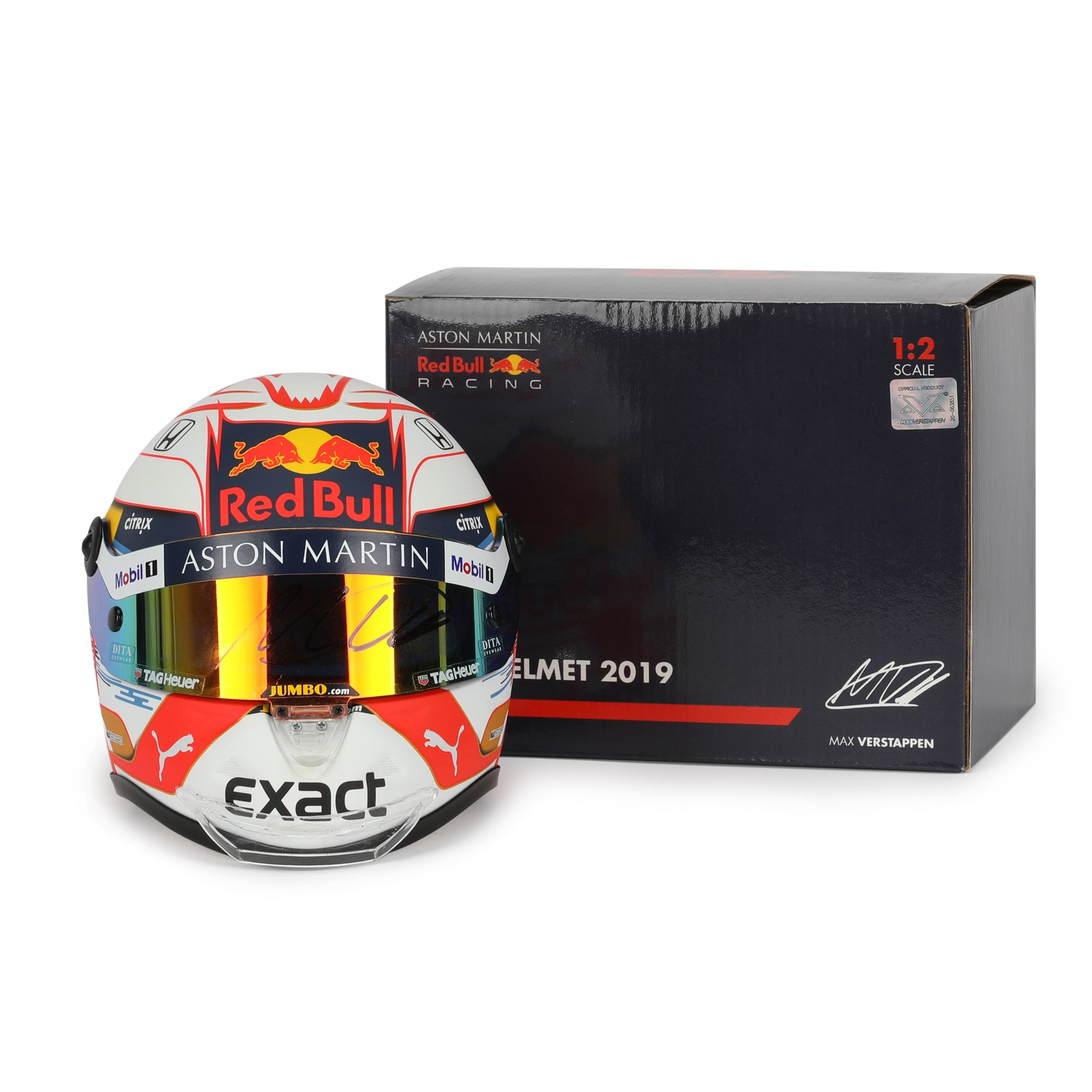 Max Verstappen 2019 Signed Red Bull Racing 1:2 Scale Helmet