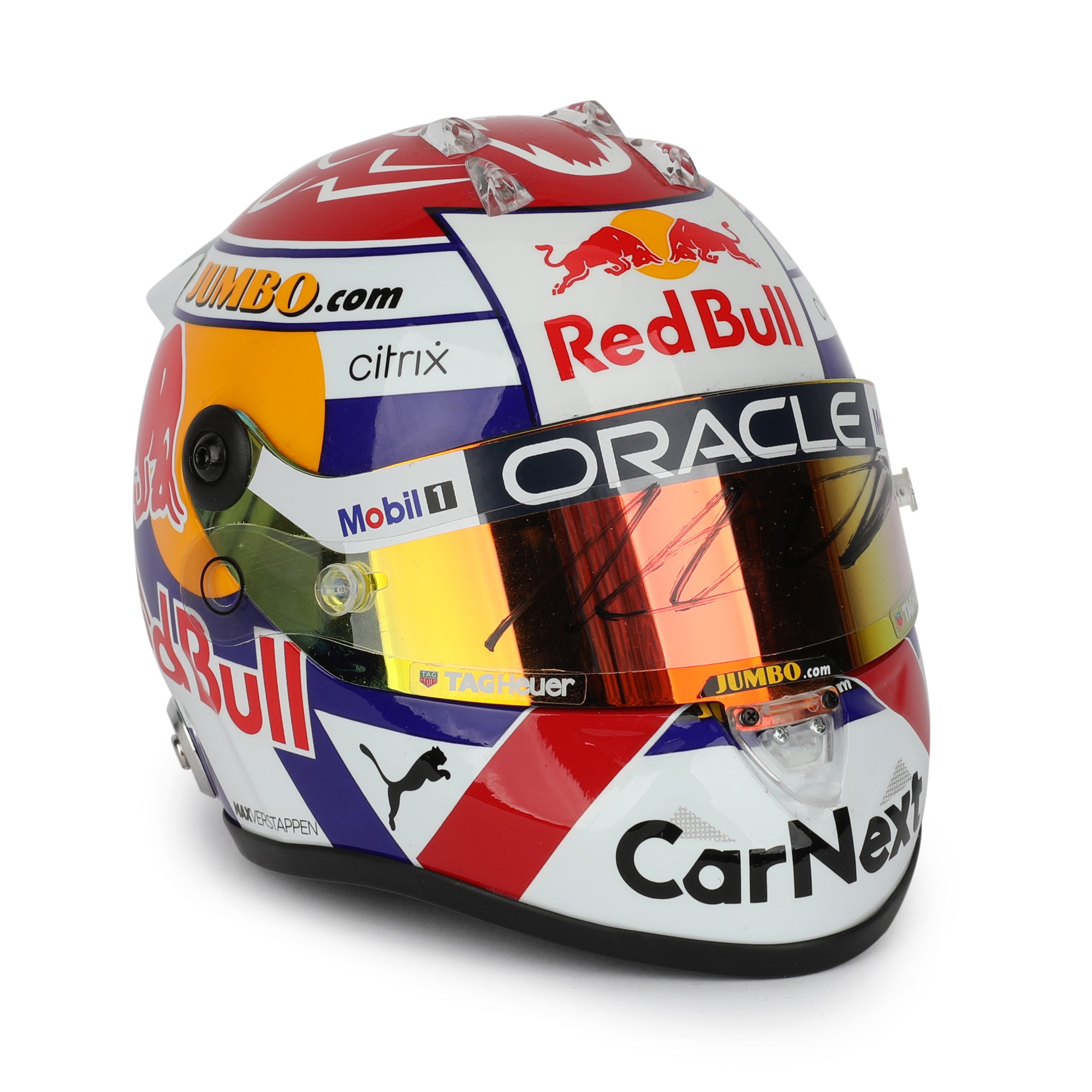 Max Verstappen Signed 2022 Red Bull Racing 1:2 Scale Helmet - Dutch GP