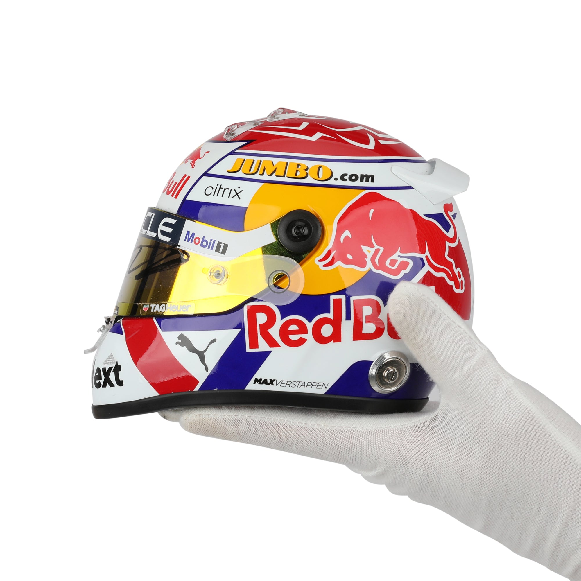 Max Verstappen Signed 2022 Red Bull Racing 1:2 Scale Helmet - Dutch GP