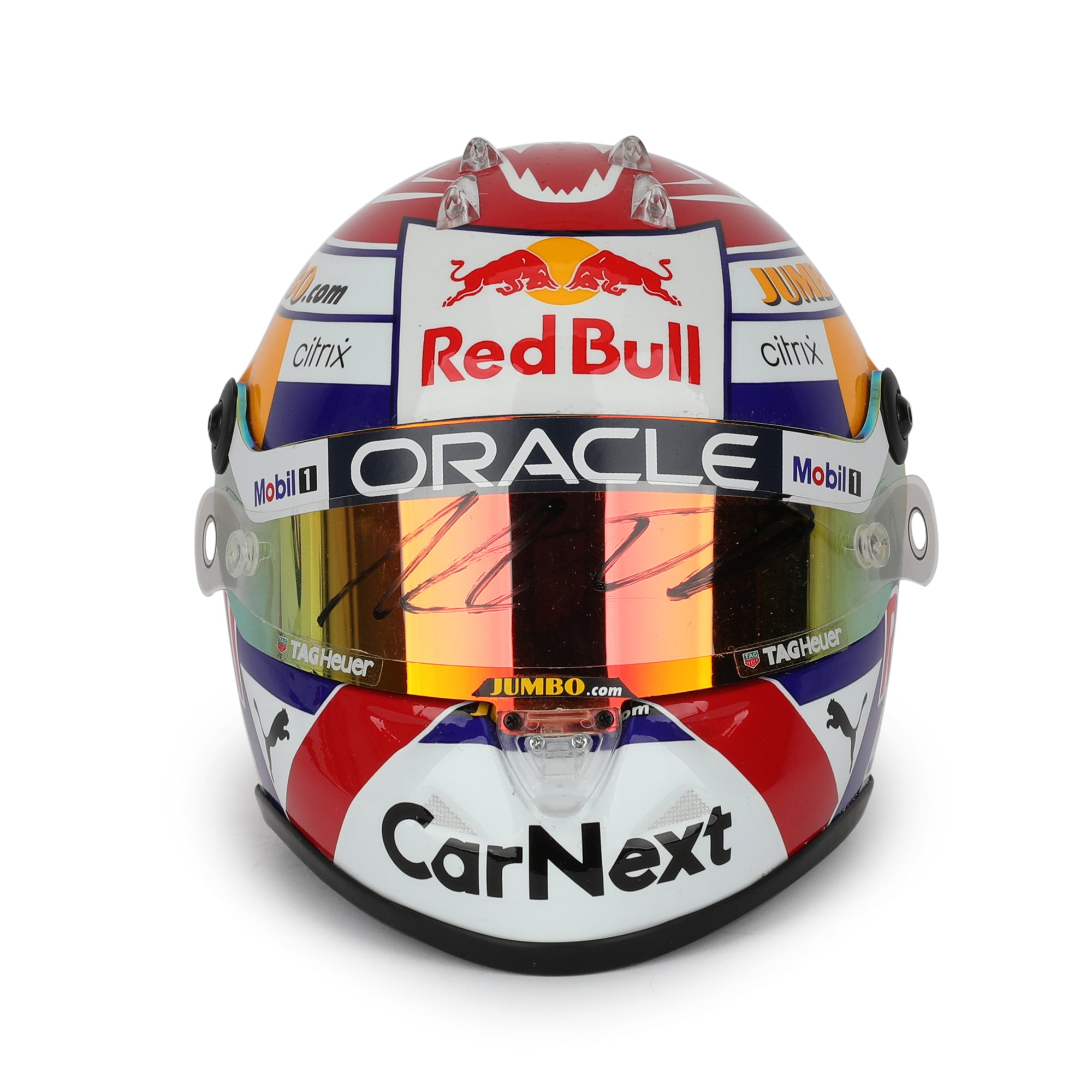 Max Verstappen Signed 2022 Red Bull Racing 1:2 Scale Helmet - Dutch GP