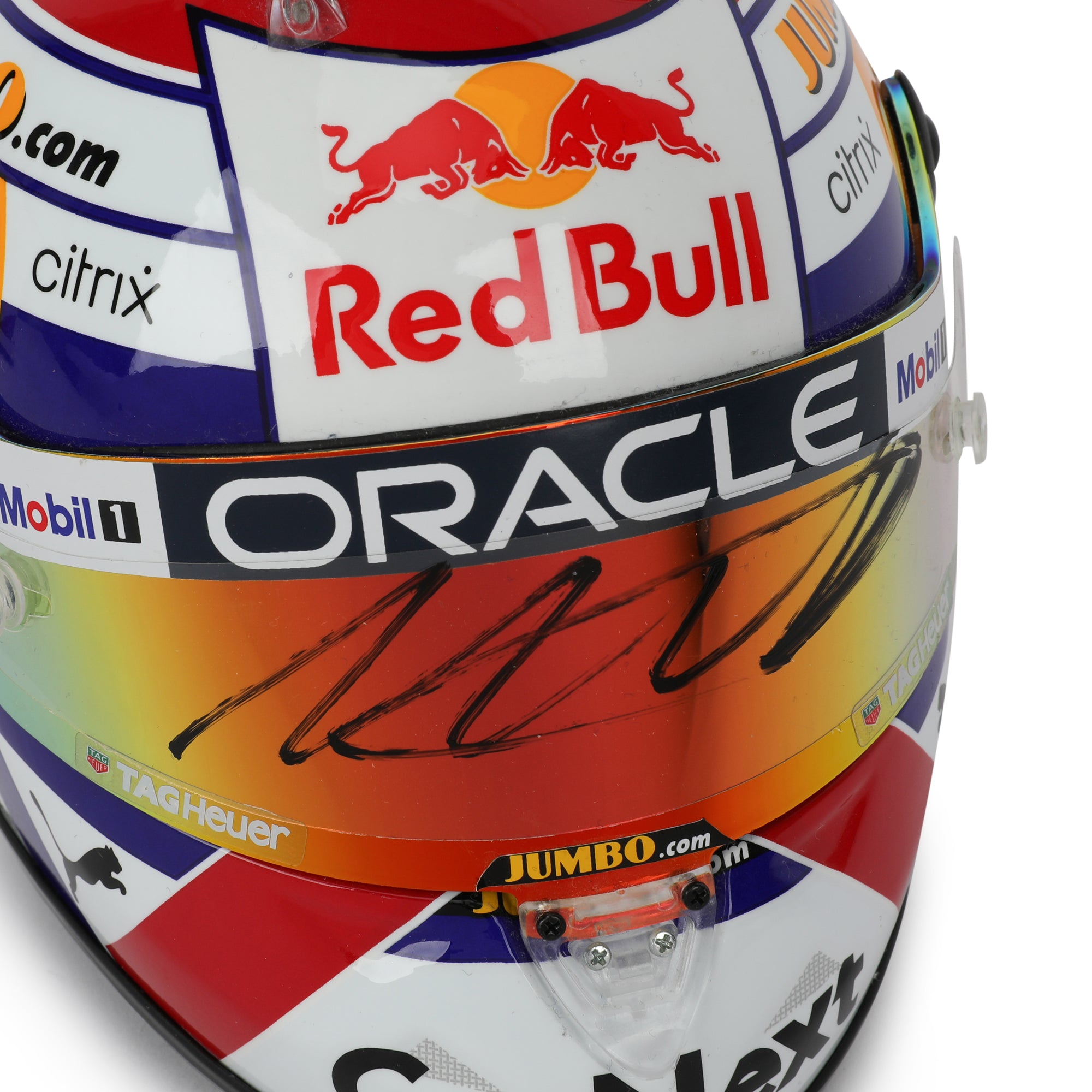 Max Verstappen Signed 2022 Red Bull Racing 1:2 Scale Helmet - Dutch GP