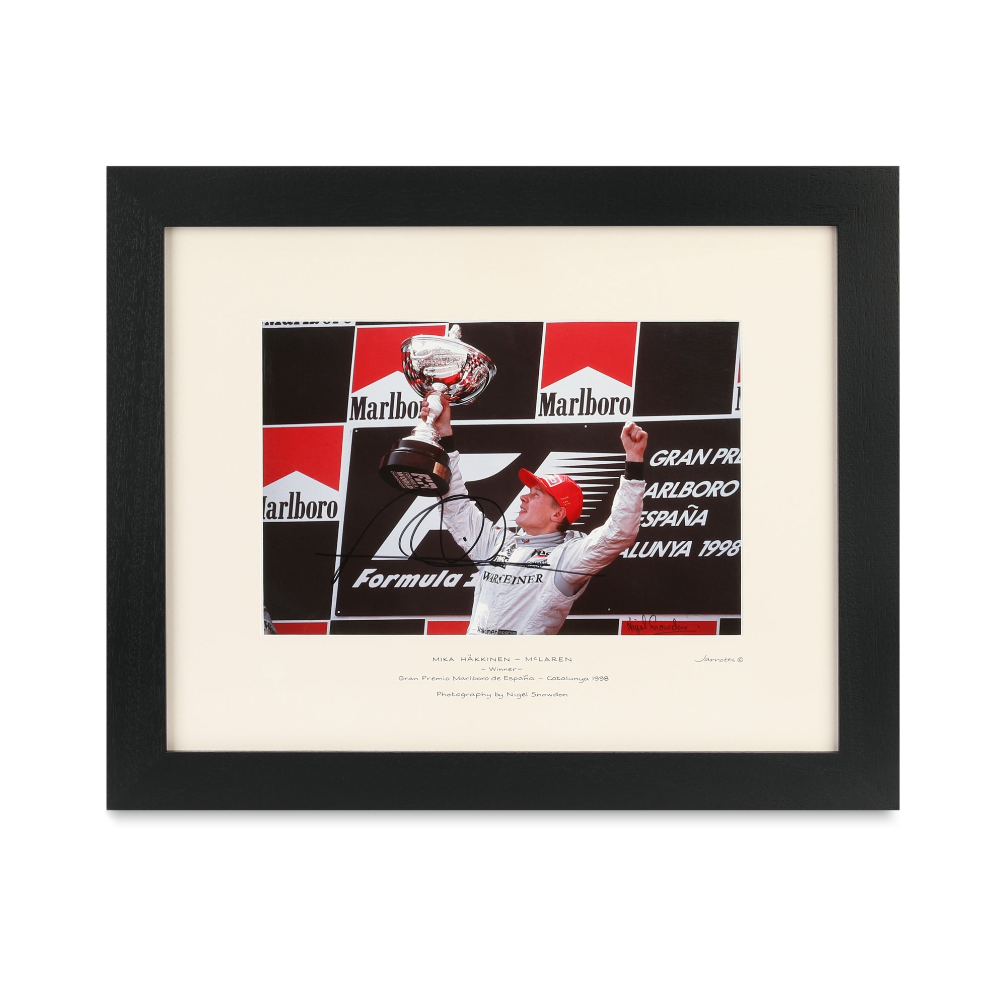 Mika Häkkinen 1998 framed signed photo