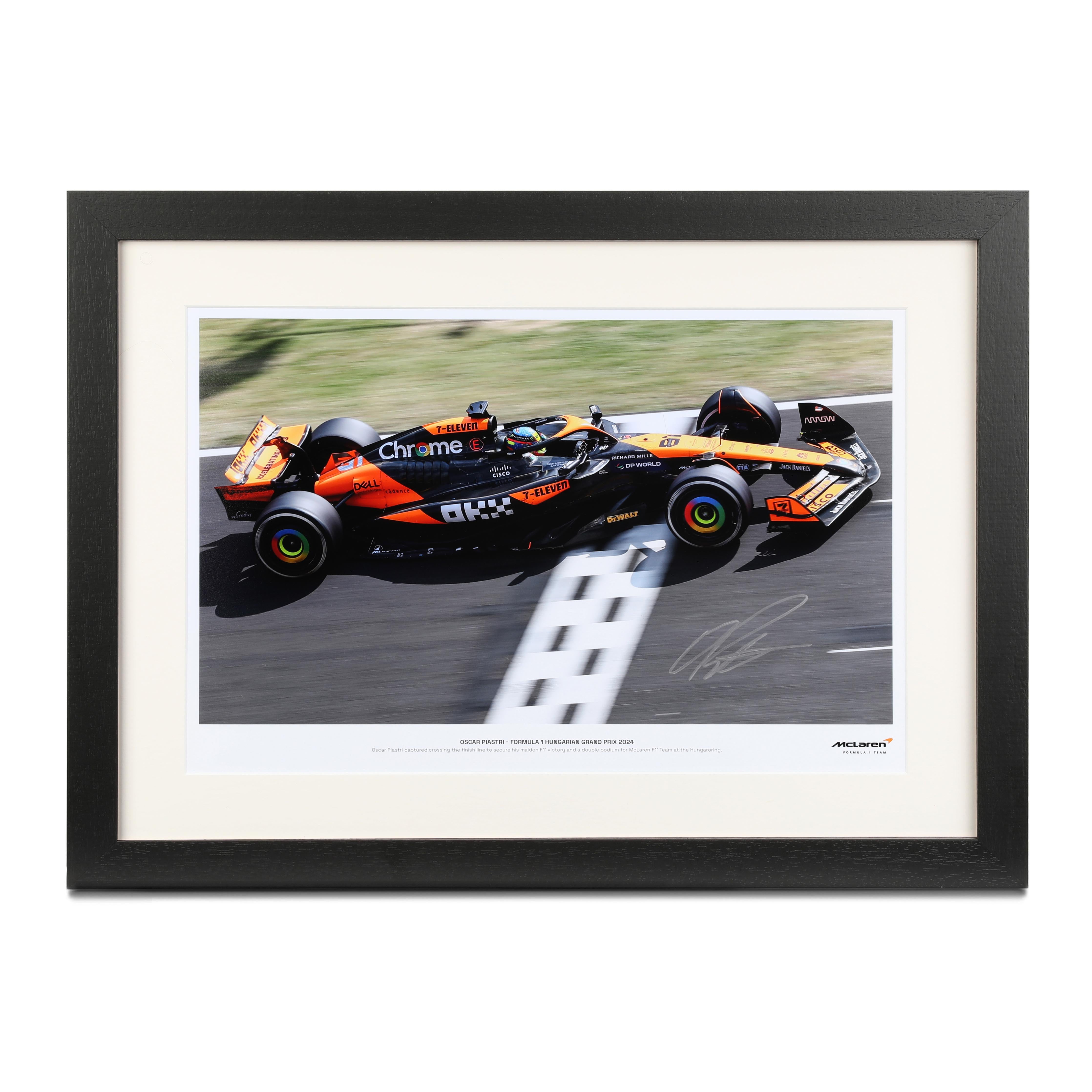 Oscar Piastri 2024 ‘First Win’ Signed Print – Hungarian GP