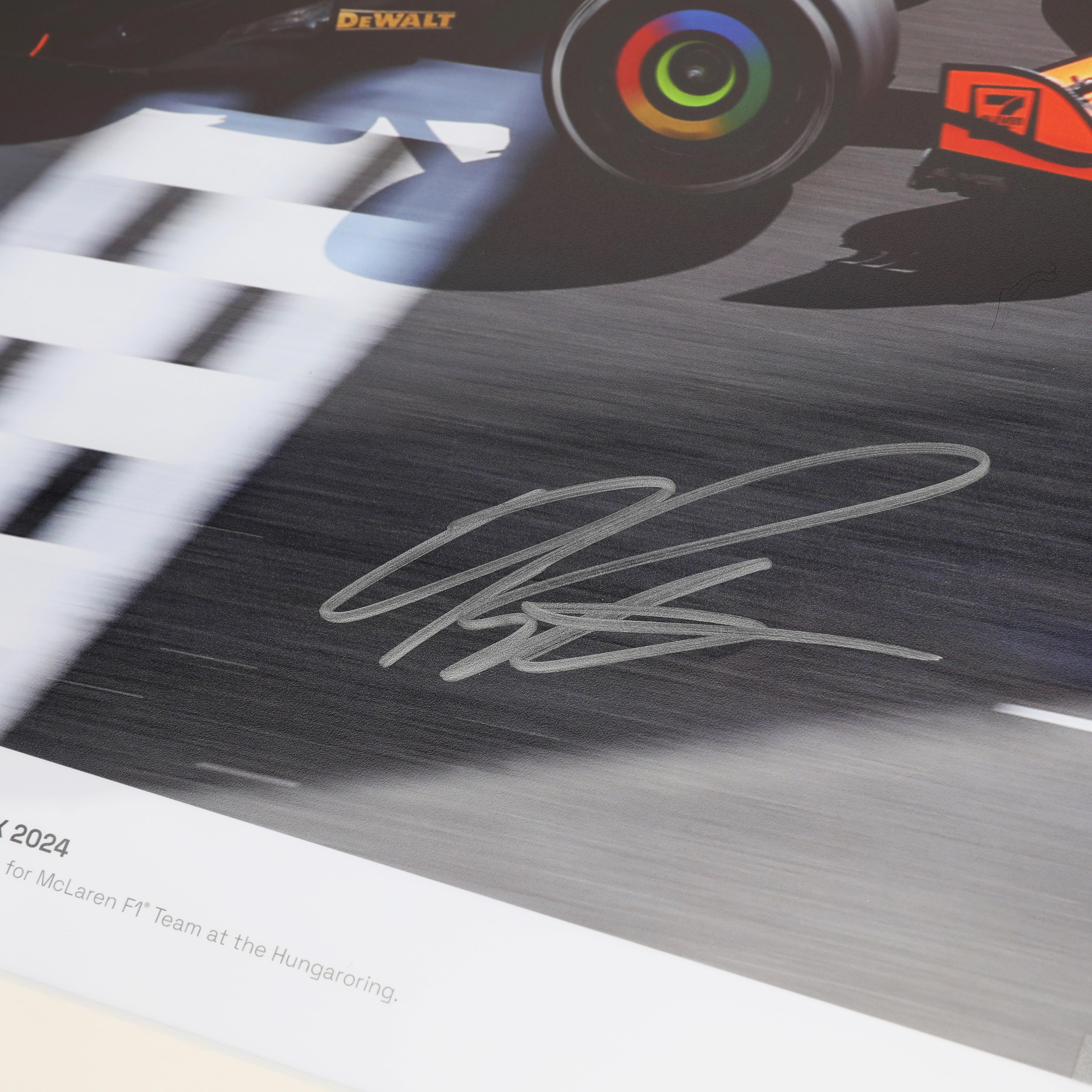 Oscar Piastri 2024 ‘First Win’ Signed Print – Hungarian GP