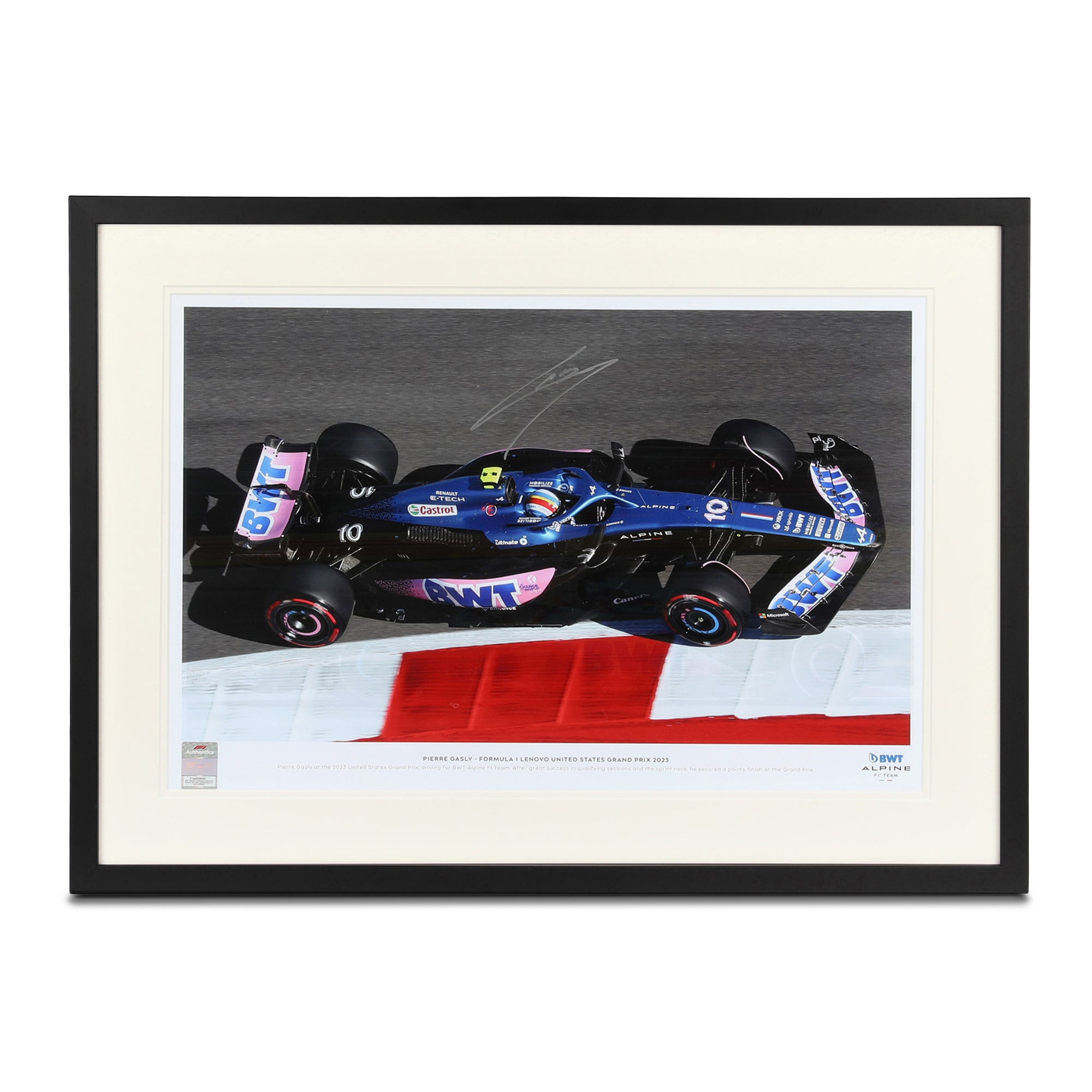 Pierre Gasly 2023 Signed Team Photo – US GP